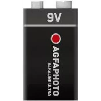AgfaPhoto Ultra 6LR61 9 V bloka baterija, sārma-mangāna, 9 V, 1 gab. (110-851808)