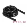 DeLOCK spirālveida šļūtene elastīga 2 m x 16 mm melna polietilēns