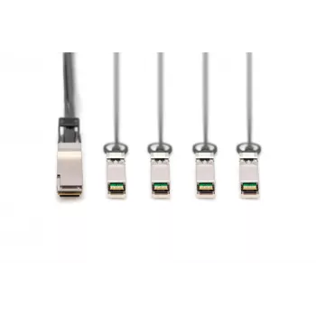 Tiešās pievienošanas kabelis Digitus 40G QSFP+ uz 4xSFP+ 1m