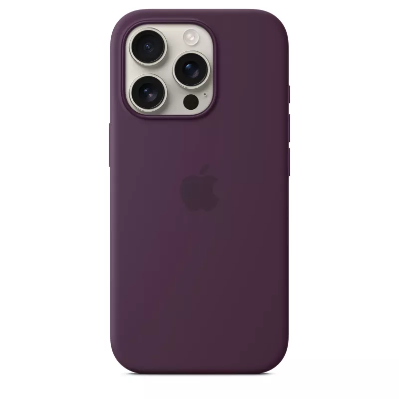 Apple iPhone 16 Pro Silikona maciņš ar MagSafe - Plūmju krāsa
