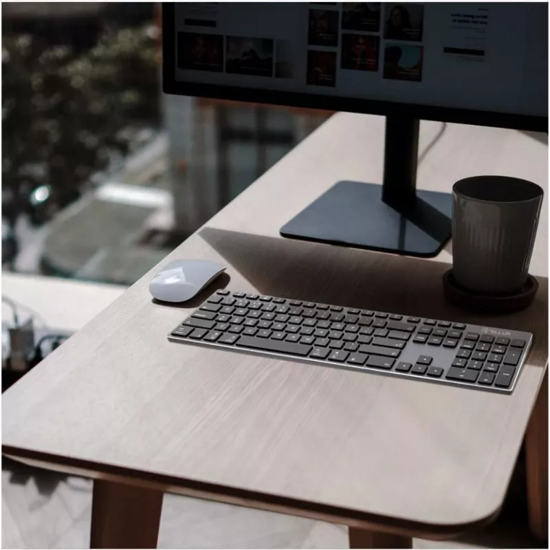 Bezvadu tastatūra Tellur TLL491121 plāns Design Uzlādējama