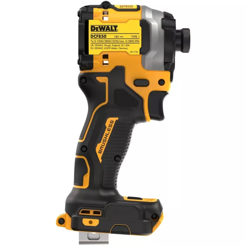 Triecienskrūvgrieznis DeWALT DCF850NT, 3250 RPM, 1/4 collas patrona, 900 g