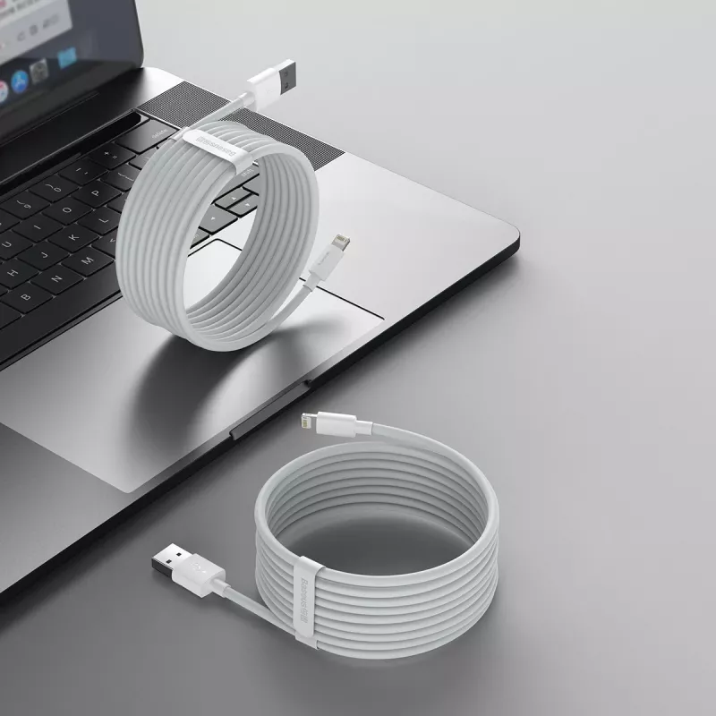 Baseus TZCALZJ-02 mobilā tālruņa kabelis Balts 1,5 m USB A Lightning