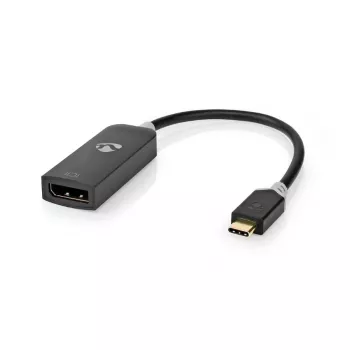 Nedis USB-Adapter USB 3.2 Gen1 - USB-C™ spraudnis, DisplayPort ligzda, 0,20 m, apaļš, apzeltīts, PVC, pelēks