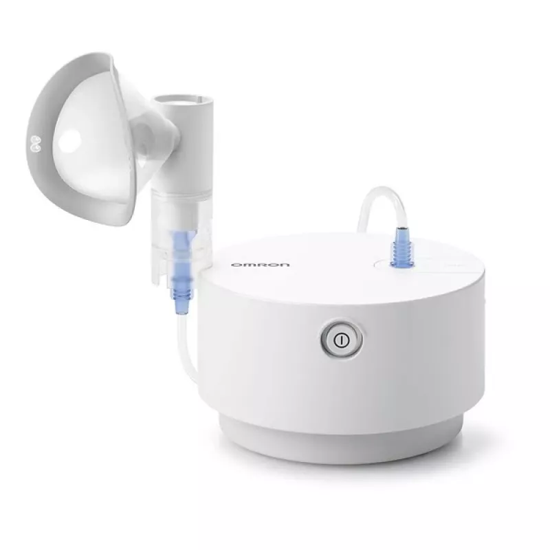 Galda miglinātājs Omron C28P ar 10 ml/min ietilpību, 2,65 µm daļiņu izmēru, balts, izmēri 265×195×143 mm