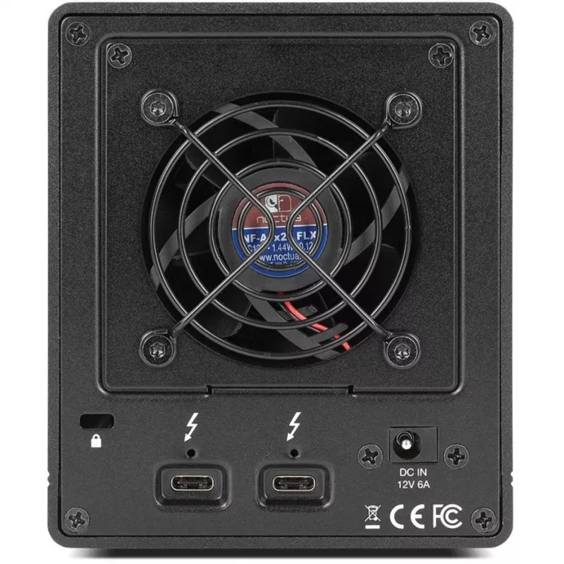 ThunderBay 4 mini, disku korpusa melns, profesionālas klases 4 disku HDD/SSD Thunderbolt 3 korpuss