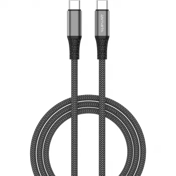 4smarts PremiumCord - USB kabelis - USB-C (vīr.) uz USB-C (vīr.) - USB 2.0 - 20 V - 5 A - 1,5 m - USB barošanas avots (100 W) - Melns