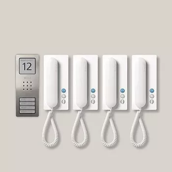 Siedle SET CA 812-4 E/W - vadu sistēma - nerūsējošais tērauds - balta - zizlis