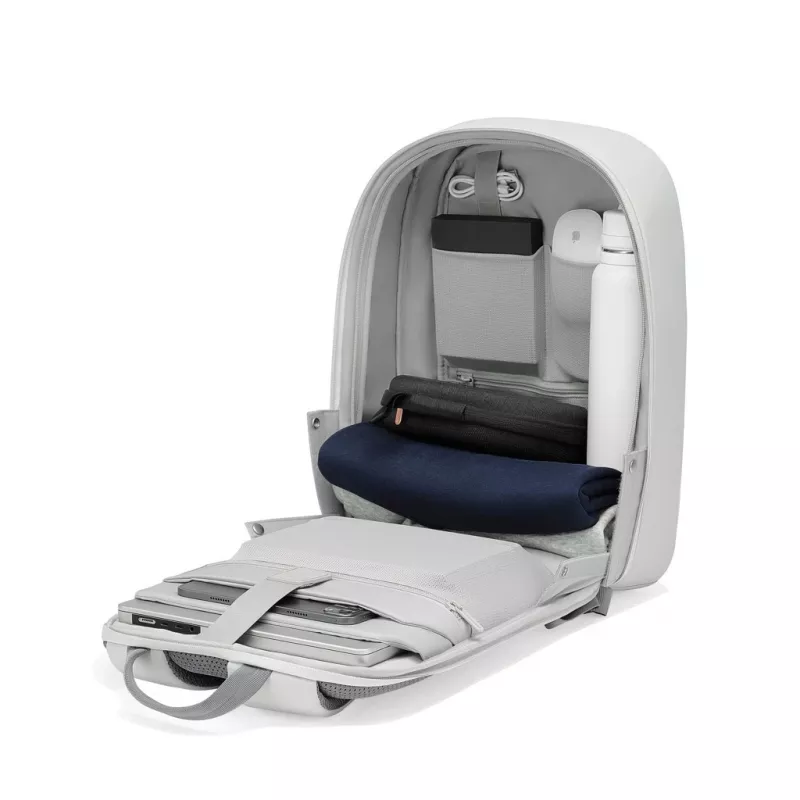 Mugursoma XDDESIGN Bobby Edge pretzagļu balta — 17 l, piemērota 16 collu klēpjdatoram, ūdensizturīga, 1,1 kg