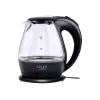 Tējkanna | Adler | Tējkanna | AD 1224 | Standarta | 2000 W | 1,5 L | Stikls | 360° grozāma pamatne | Melna