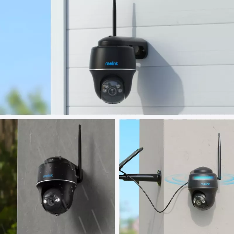 Reolink IP kamera ARGUS PT 5MP TYP-C melna, ar bateriju darbināma