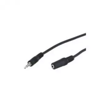 Wentronic Goobay 3,5 mm ligzdas pagarinātāja kabelis, melns, 10 m - 3,5 mm ligzdas spraudnis (3 kontaktu, stereo) > 3,5 mm ligzdas kontaktligzda (3 kontaktu, stereo) (50935)