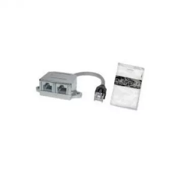 Tīkla kabelis ShiverPeaks Cat5e RJ45-2x RJ45 0,1 m melns sudrabains