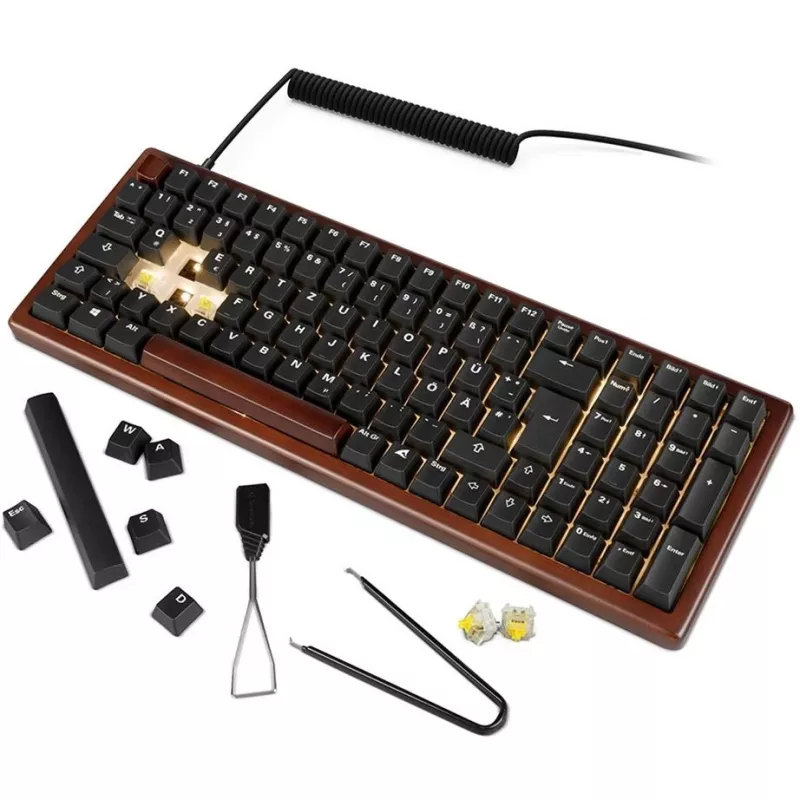 Sharkoon SGK50 S2 tastatūra mājas USB QWERTZ vācu koka