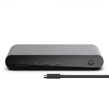 Dokošanas stacija Belkin Thunderbolt 4 Dock Pro vadu, melna, 90 W Power Delivery