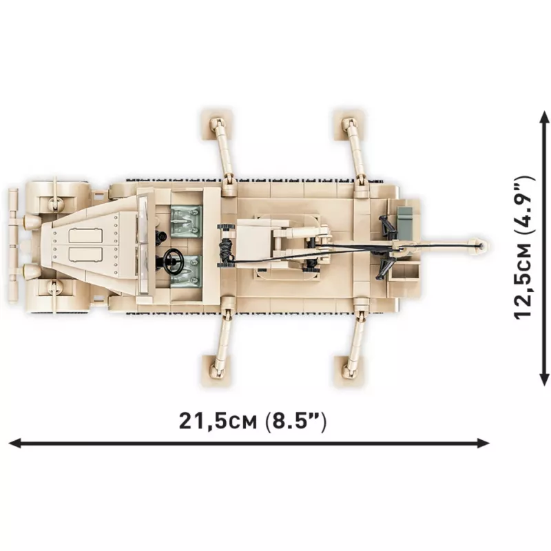Building blocks Cobi Sd.Kfz. 9/1 Famo — Otrā pasaules kara modelis, 498 gab., daudzkrāsains