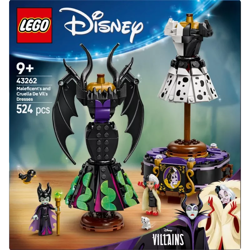 LEGO DISNEY 43262 Maleficent's un Cruella de Vil's kleitas