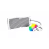 AIO ūdens dzesētājs Montech Hyper Flow ARGB 240 mm balts — 240 mm radiators, ARGB apgaismojums, balta apdare