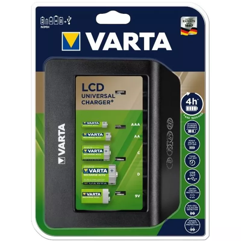 Bateriju lādētājs Varta Universal Charger+