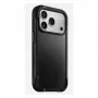 Mobilā tālruņa maciņš Nomad Rugged Leather vāciņš Apple iPhone 17 Pro, āda/TPU/PC/alumīnijs, piemērots 16 cm (6,3 collu) ekrāniem, melns