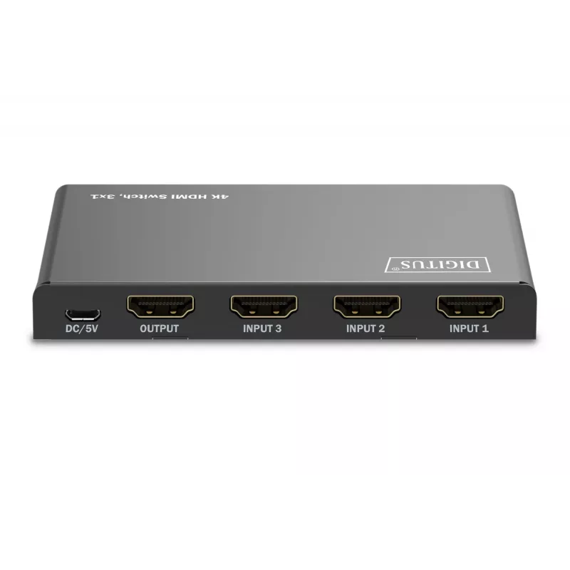 Digitus 4K HDMI slēdzis 3x1 metāla melns 18 Gbit/s