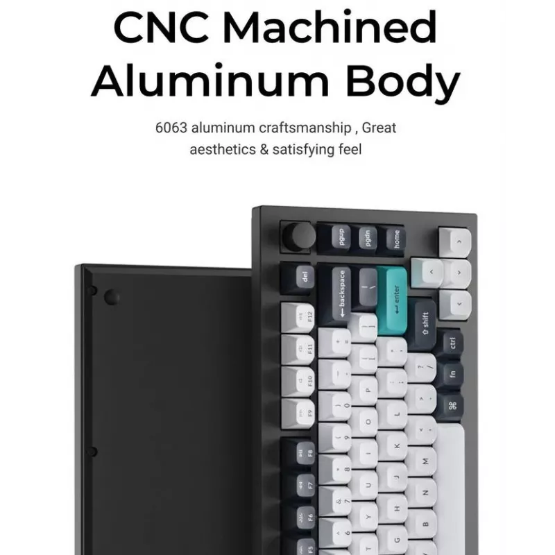 Mehāniskā tastatūra Keychron Q1 Max 75% ar Banana slēdžiem, Carbon Black