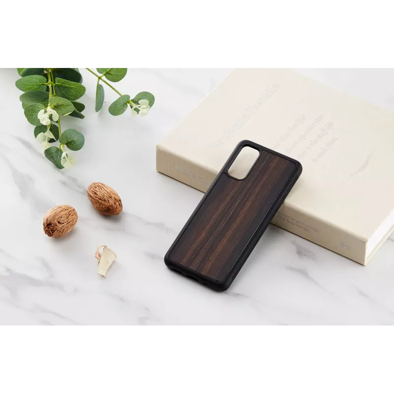 Viedtālruņa maciņš Man and Wood Galaxy S20 ebony Melns — aizsargvāciņš Samsung Galaxy S20