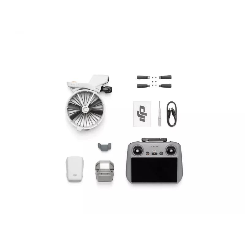 Drons DJI Flip 4 ar 48 MP kameru, 4K (3840x2160), 3110 mAh bateriju, 16 m/s, 14 000 m diapazonu, 4 rotoriem, 0,249 kg, melns/baltss