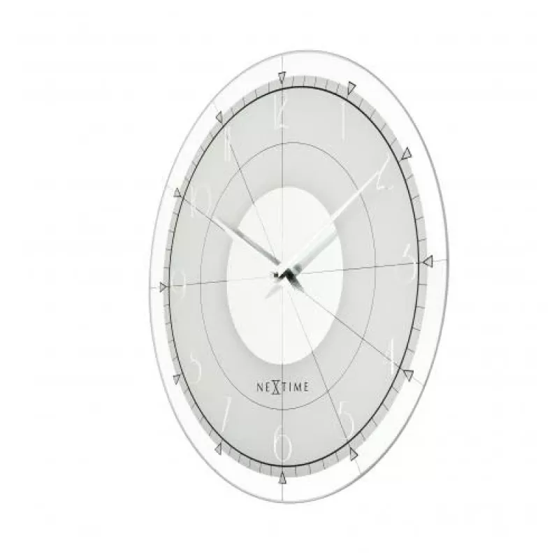 NeXtime klok 8125 Fancy Round, Ø43 cm, sienas, balts/sudrabs