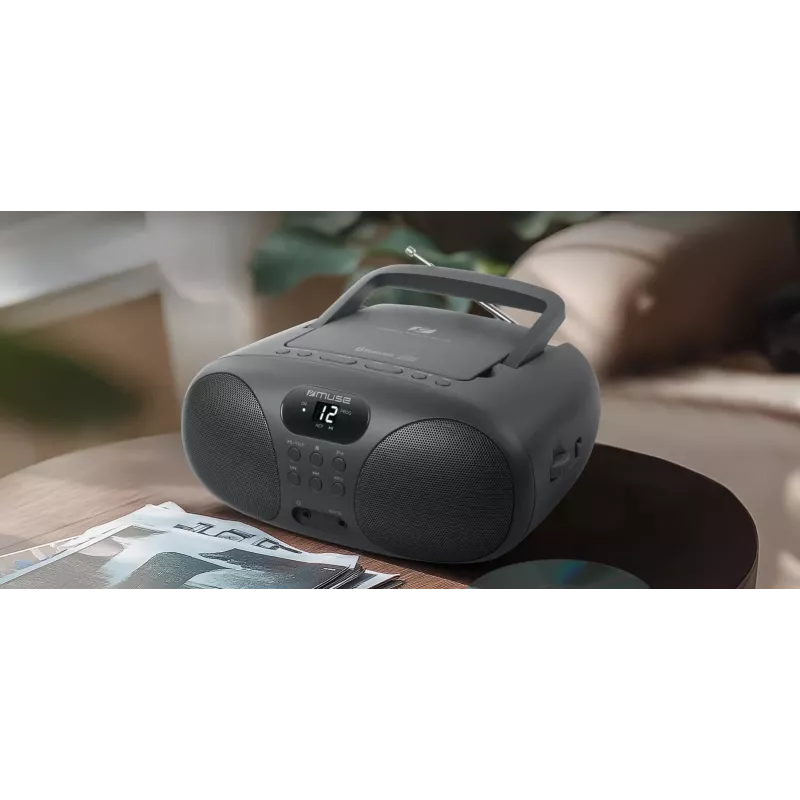 Muse portatīvais radio CD atskaņotājs ar Bluetooth | MD-208BT | AUX ieeja
