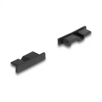 DeLOCK 64243 ligzdas aizsargvāciņš USB Micro-B melns 10 gab.