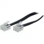 S/CONN 10m RJ11 melns caurspīdīgs kabelis TC 70090 / 50319 ShiverPeaks