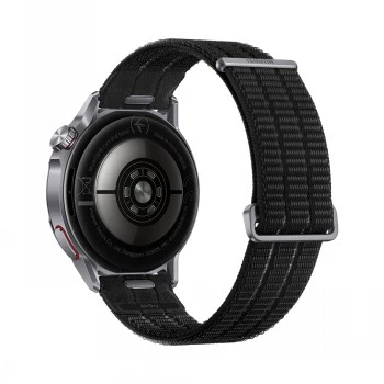 Viedpulkstenis HUAWEI GT Runner 2 — 1,32 collas (3,35 cm) AMOLED 466×466, titāna korpuss, GPS, fluoroelastomēra melna siksniņa