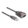 DeLOCK 61400 kabeļa savienotāju pārveidotājs USB A RS-232 melns