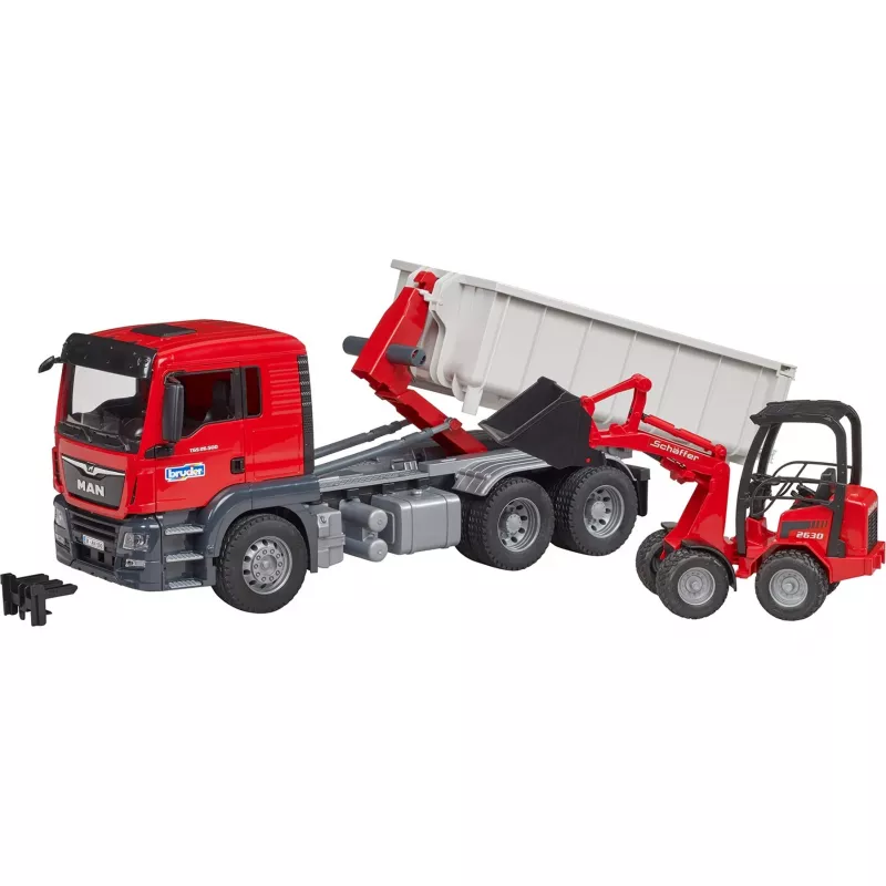 Kravas automašīnas un trases komplekts BRUDER MAN TGS Truck Daudzkrāsains