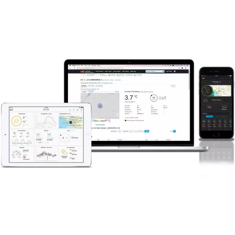 Bresser Optics 7002580 digitālā laika stacija Melna AC Wi-Fi