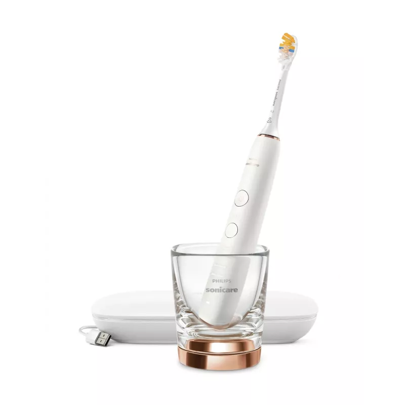 Philips HX9911/23 elektriskā zobu birste pieaugušajiem Sonic zobu birste Rožu zelta, Balta