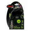 FLEXI Melns Design S - ievelkamā pavada - 5 m