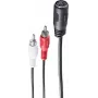 Audio kabelis ShiverPeaks BS10501 0,2 m DIN (5 kontaktu) 2 x RCA melns