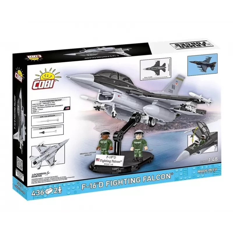 Konstruktoru komplekts Cobi F-16D Fighting Falcon, 436 gab., mērogs nav norādīts