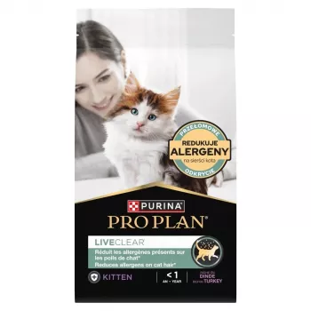 PURINA PRO PLAN LIVECLEAR KITTEN ar tītara gaļu 1,4 kg