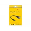 DeLOCK adapteris USB Type-C uz RS-232 D-Sub 9 kontaktu, vīrišķais, 0,25 m