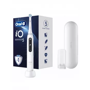 Oral B IO5 elektriskā zobu birste ar somiņu Quite balta 1 gab.