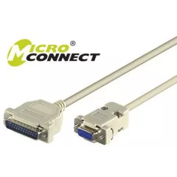 Microconnect IBM029 sērijas kabelis pelēks 3 m DB-9 DB-25