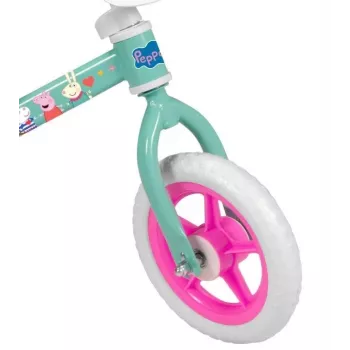Bērnu velosipēds Toimsa TOI198 — tērauda rāmis 25.4 cm (10 collas), unisex, rokas bremze, 2 riteņi, 3.5 kg, zaļš daudzkrāsains