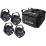 LED PAR gaismu komplekts EUROLITE 4x LED PARty Spot (modelis 20000539) ar mīksto somu