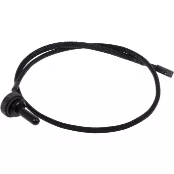 Alphacool Eiszapfen temperatūras sensors Spraudnis G1/4 - temperatūras sensors šķidruma dzesēšanas sistēmai - Dziļi melns - 50 cm