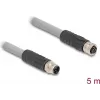 DeLOCK sensora/izpildmehānisma kabelis 5 m RST M12 pelēks 80541