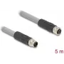 DeLOCK sensora/izpildmehānisma kabelis 5 m RST M12 pelēks 80541