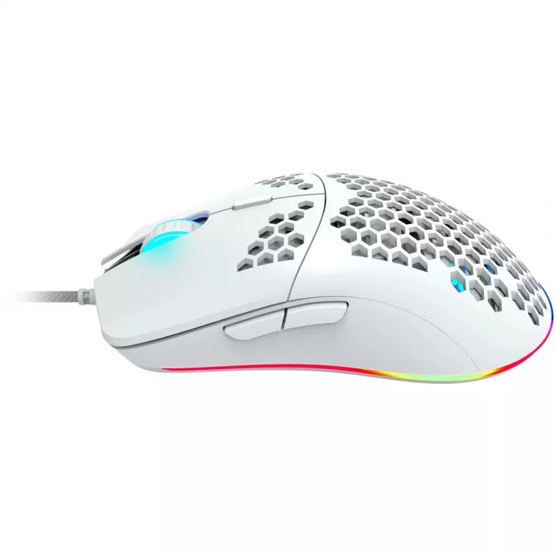 CANYON Puncher GM-11, spēļu pele ar 7 programmējamām pogām, Pixart 3519 optiskais sensors, 4 DPI līmeņi līdz 4200, 5 miljonu klikšķu taustiņu kalpošanas laiks, 1,65 m Ultraweave kabelis, UPE fe